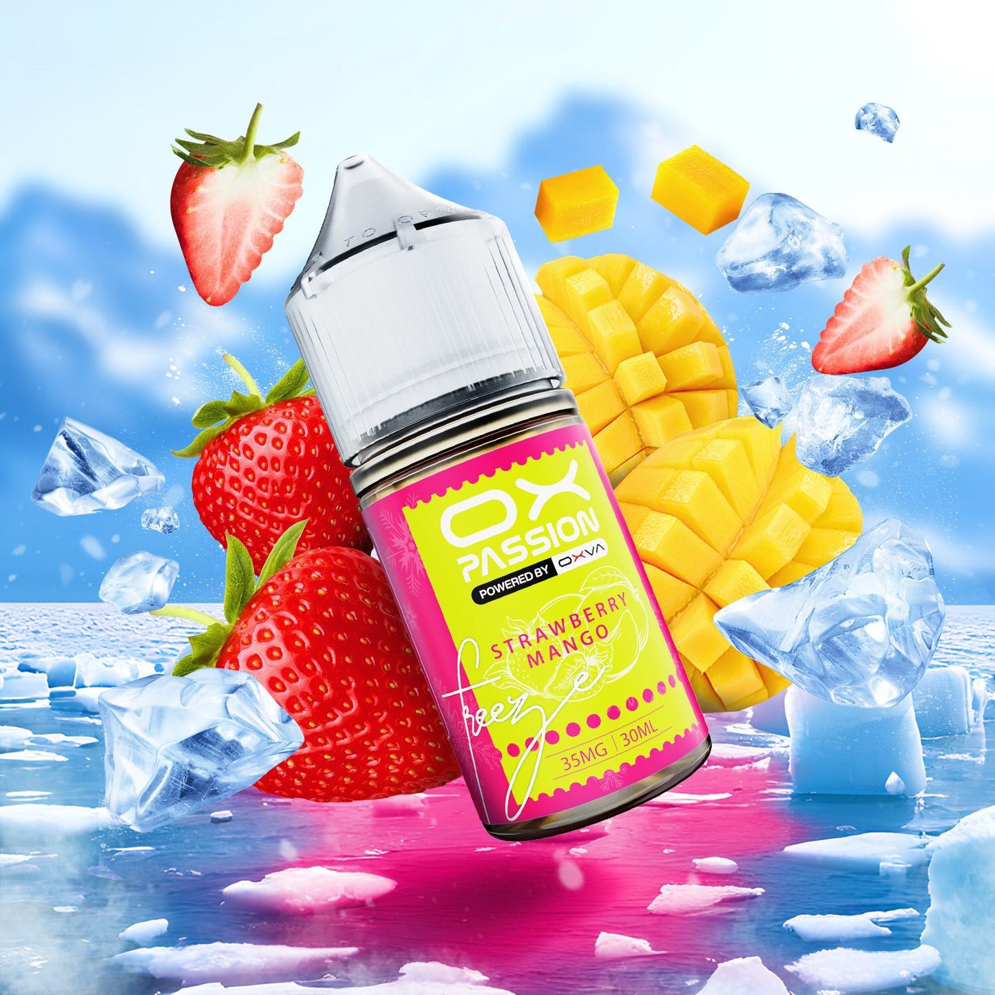 OXVA PASSION FREEZE STRAWBERRY MANGO 55MG 30ML - Vapebeat