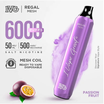 Ivg Regal Disposable 6000 Puffs 5% - Vapebeat