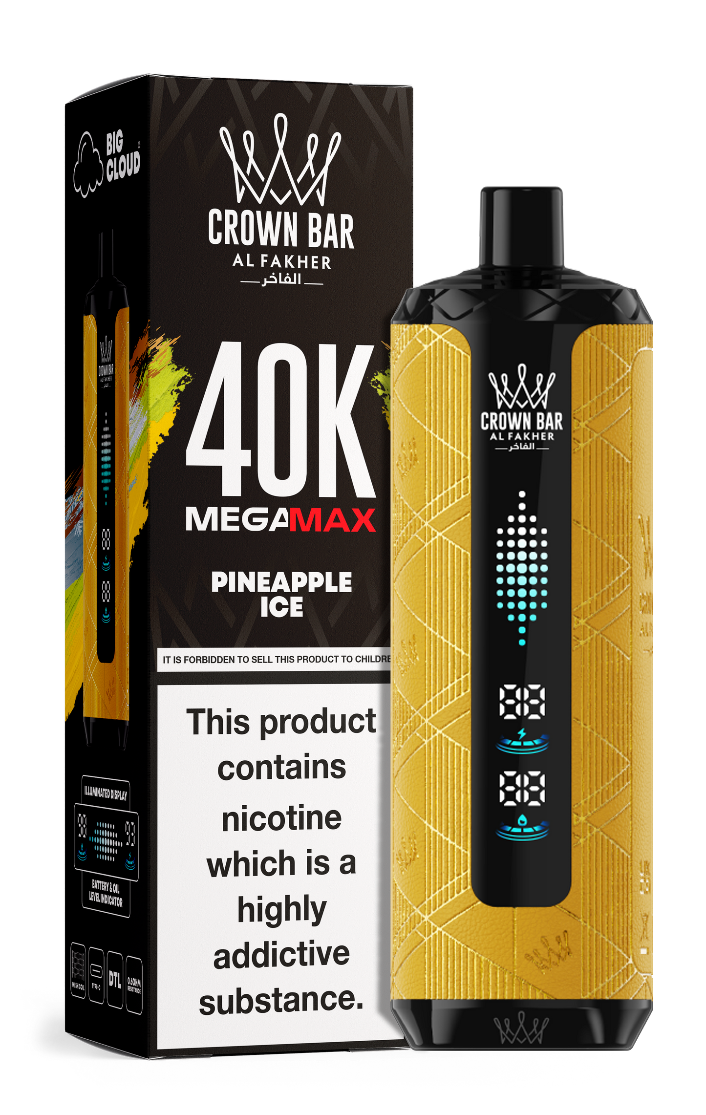AL FAKHER MEGA MAX 40K CROWN BAR DISPOSABLE 6MG - Vapebeat