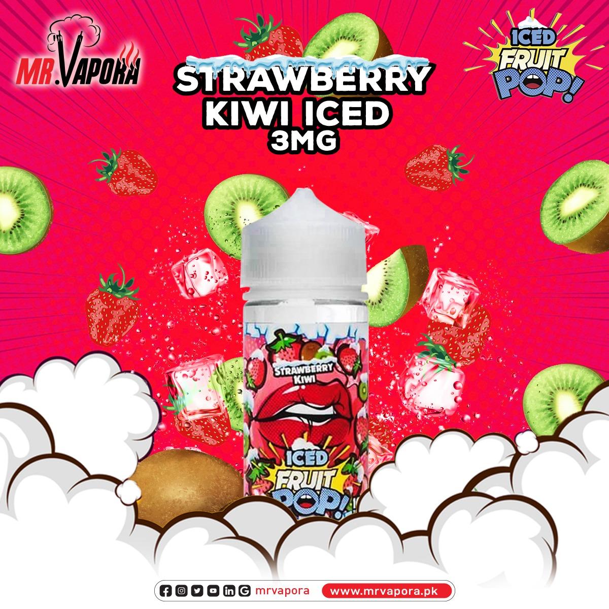 POPVAPORS - STRAWBERRY KIWI ICED 3MG - 100ML - Vapebeat