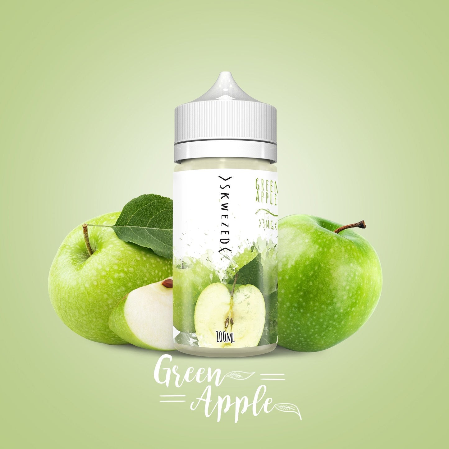 SKWEZED - GREEN APPLE ICE E-LIQUID - 6MG - 100ML - Vapebeat