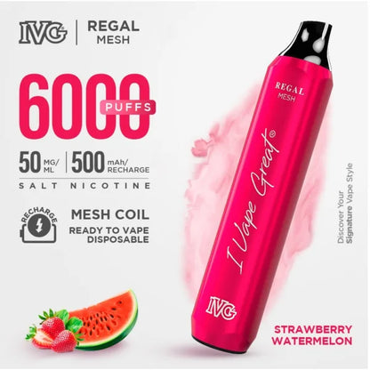 Ivg Regal Disposable 6000 Puffs 5% - Vapebeat