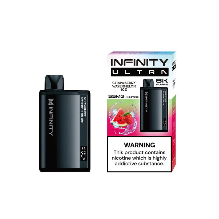 STRAWBERRY WATERMELON ICE 55MG - INFINITY ULTRA DISPOSABLE 8000 PUFFS - Vapebeat
