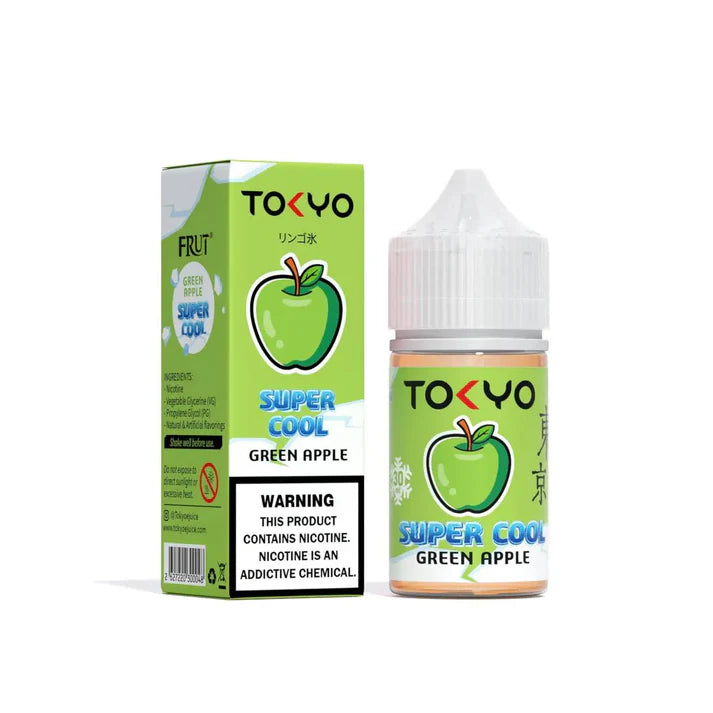 TOKYO SUPERCOOL GREEN APPLE 35MG,50MG - 30ML - Vapebeat
