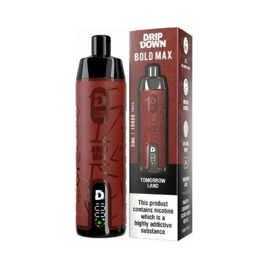 TOMORROW LAND 3MG - DRIP DOWN BOLD MAX DISPOSABLE 15000 PUFFS - Vapebeat