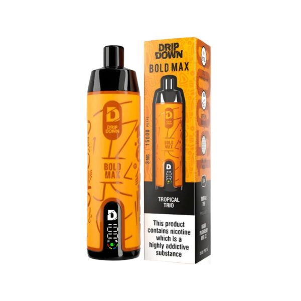 TROPICAL TRIO - DRIP DOWN BOLD MAX DISPOSABLE 15000 PUFFS - Vapebeat