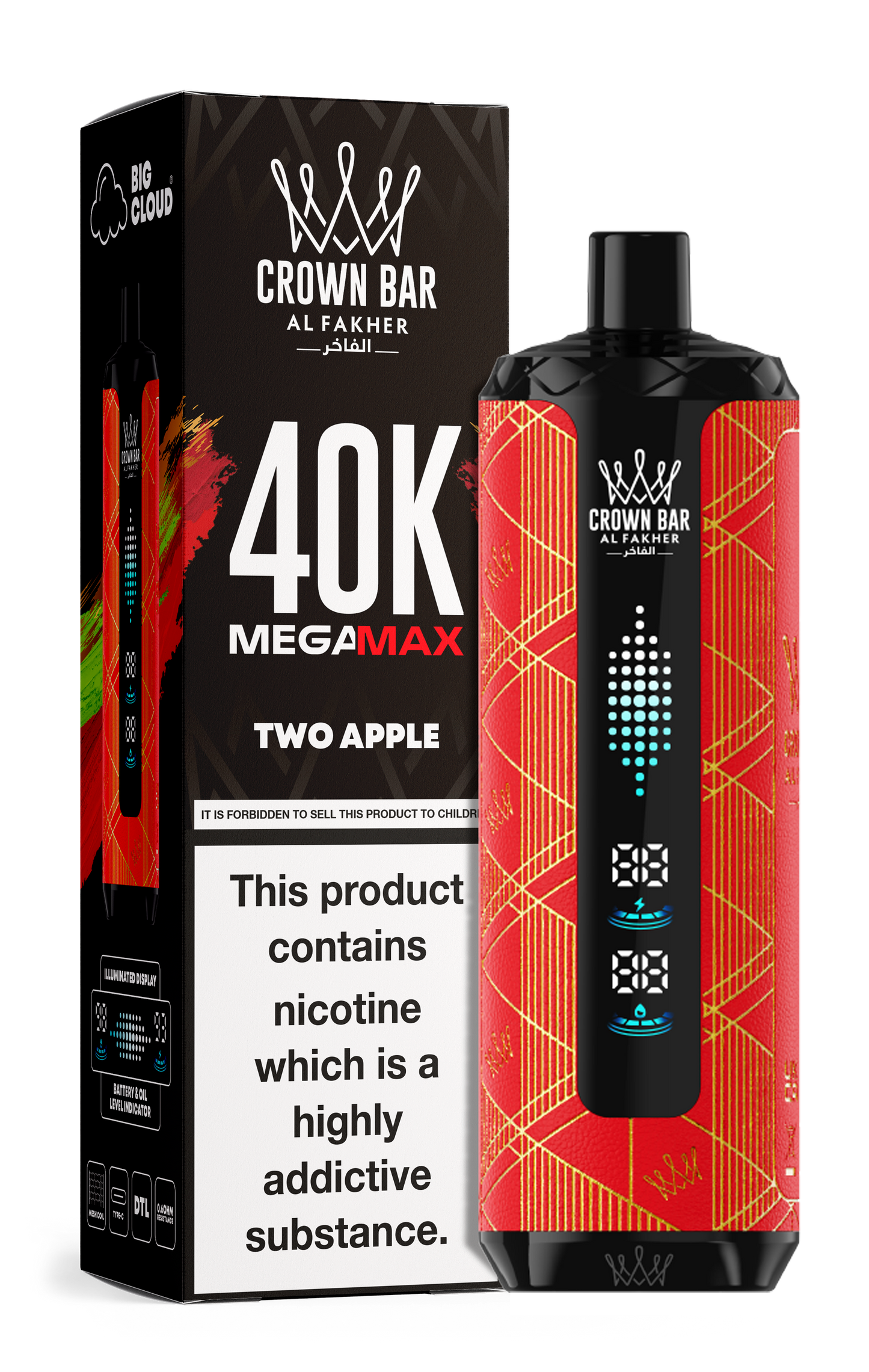 AL FAKHER MEGA MAX 40K CROWN BAR DISPOSABLE 6MG - Vapebeat