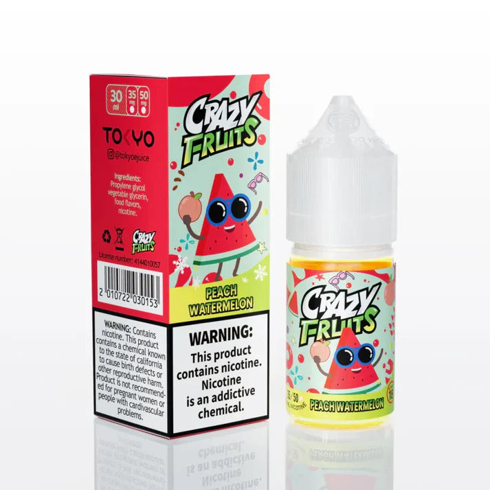 Tokyo Crazy Fruits Peach Watermelon 35MG,50MG 30ML - Vapebeat