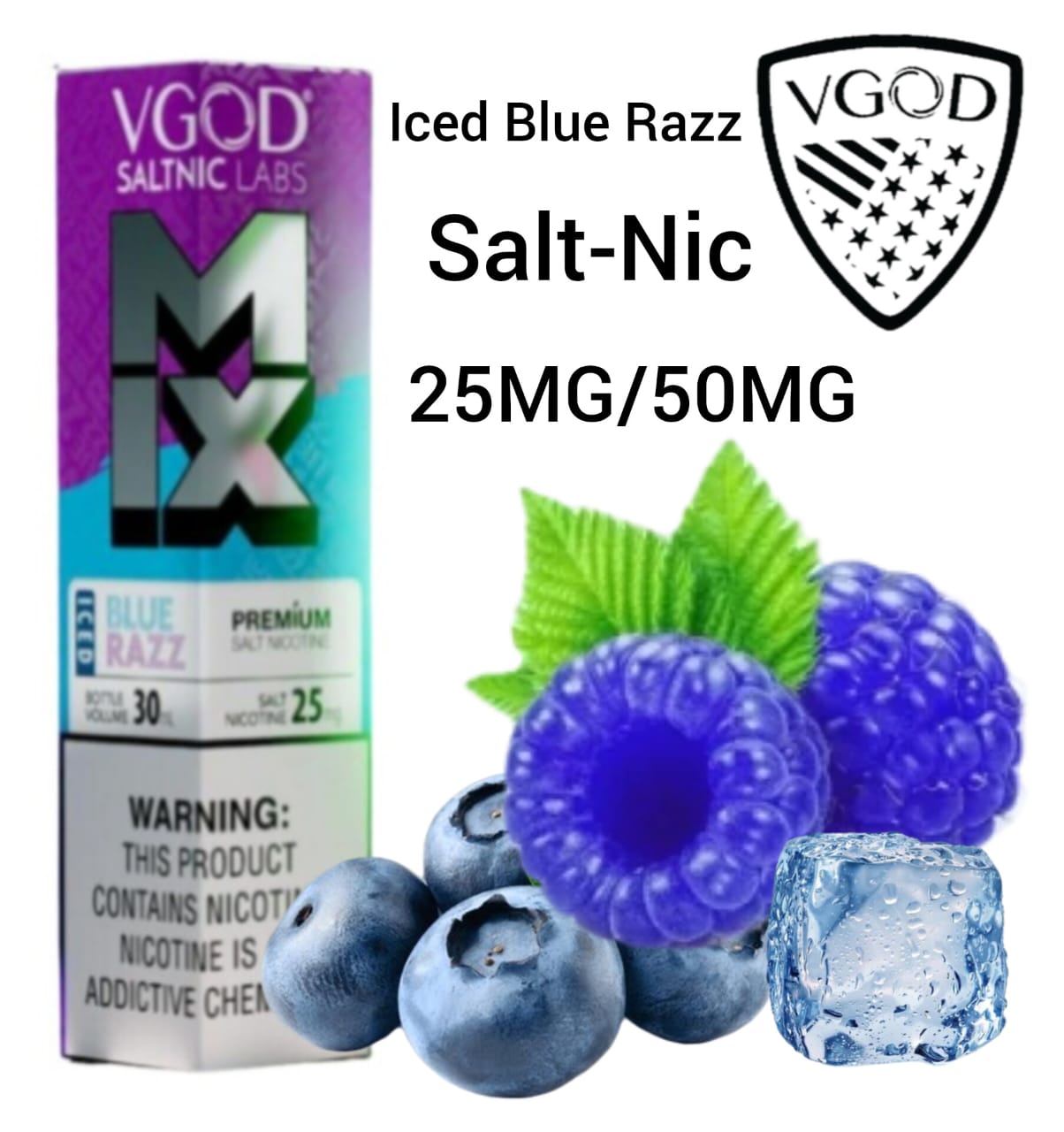 VGOD NEW MIX SERIES BLUE RAZZ SALTNIC 25MG - Vapebeat