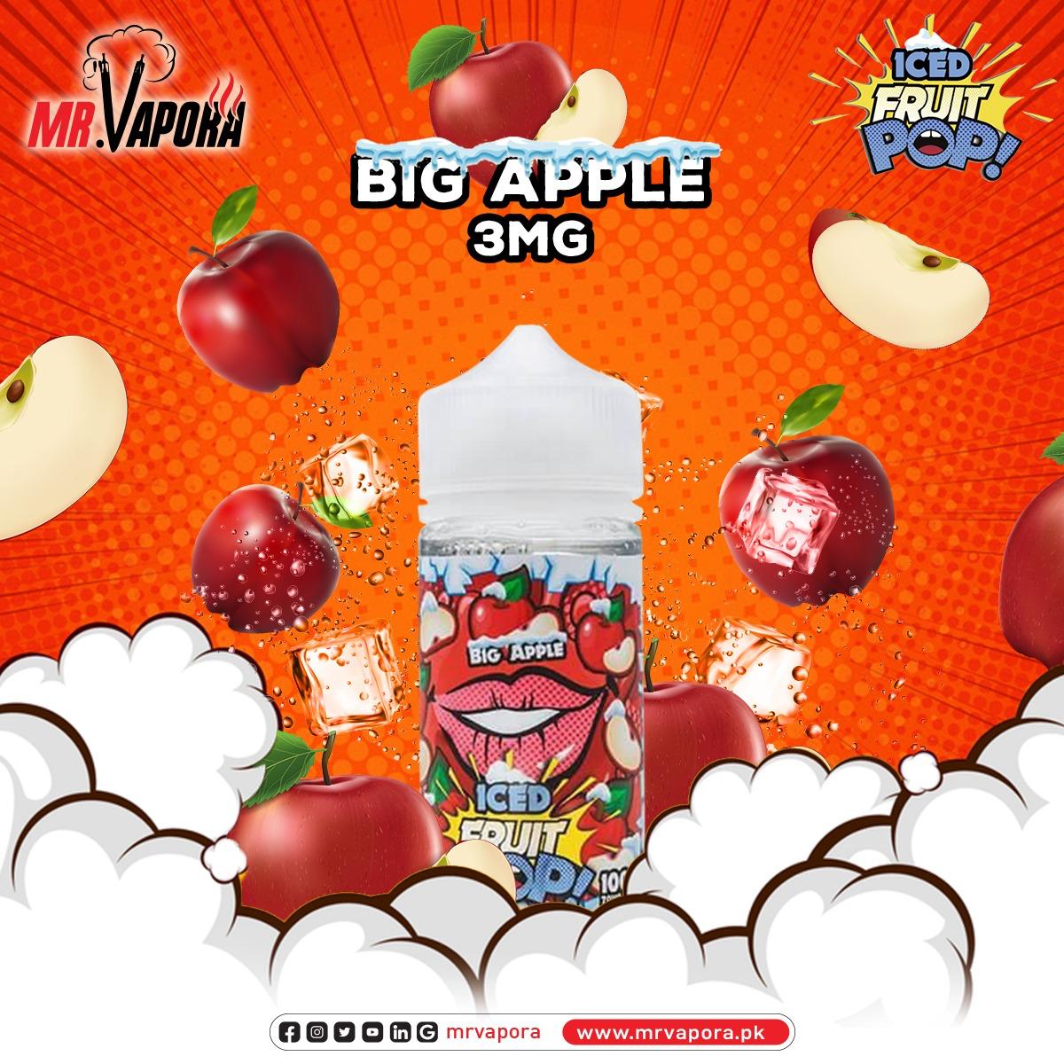 POP VAPORS BIG APPLE 3MG 100ML - Vapebeat