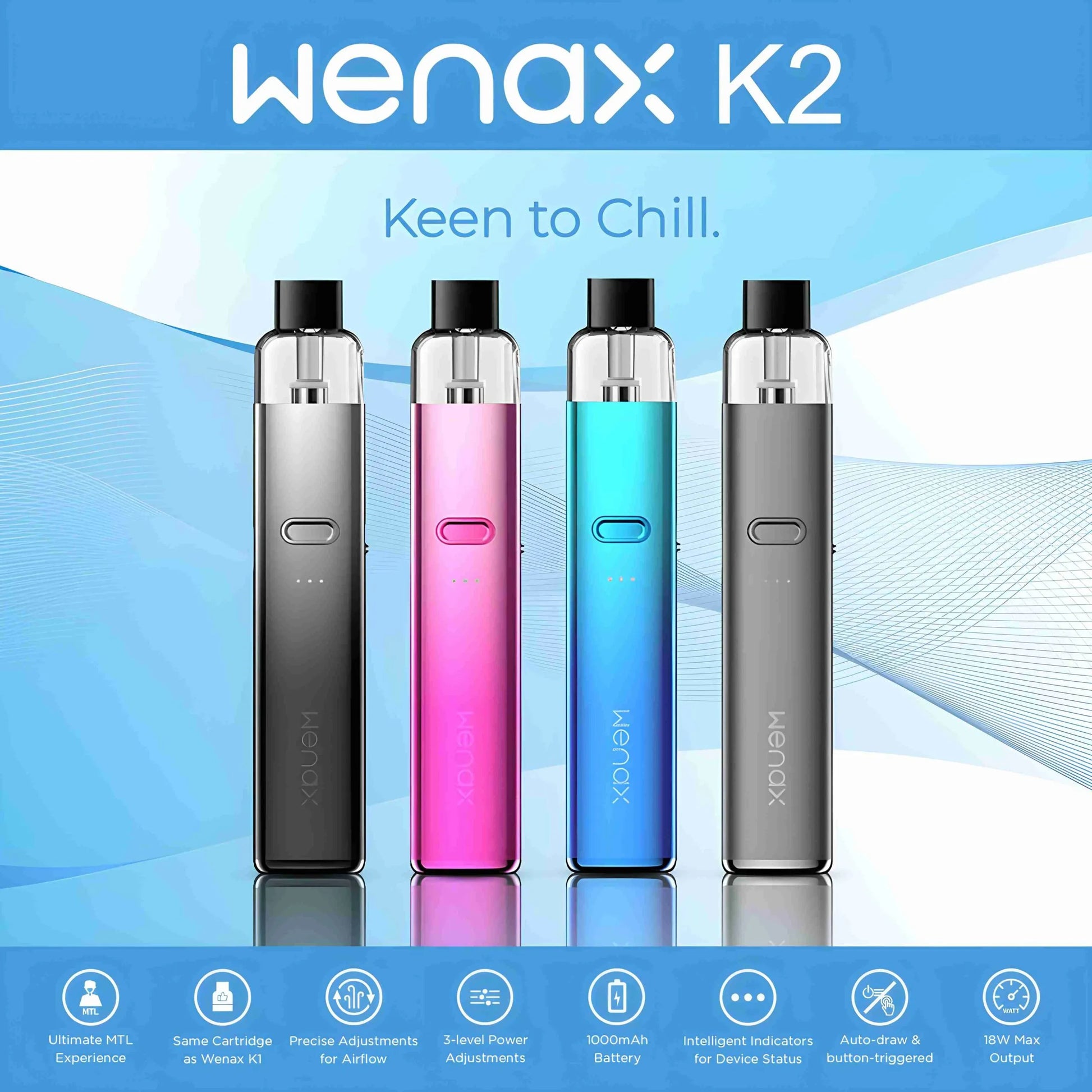 Geek Vape Wenax K2 18w Pod Kit – Vapebeat