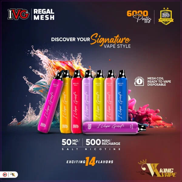 IVG REGAL DISPOSABLE 2% 6000 PUFFS - Vapebeat